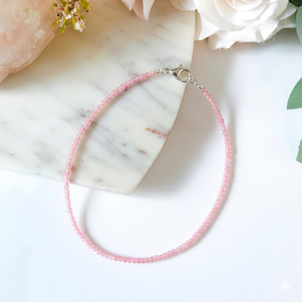 Rose Quartz Anklet