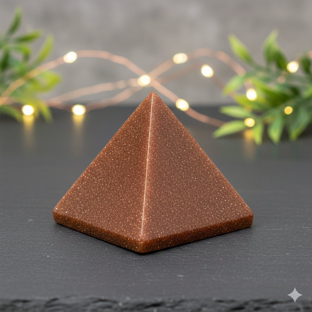 Red Goldstone Pyramid