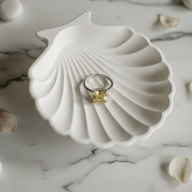 Citrine Cut Piece Ring