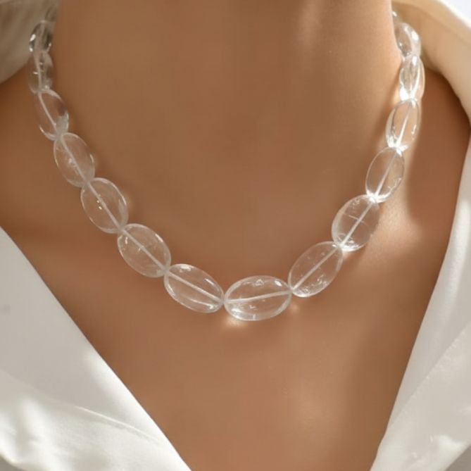 Clear Quartz Mini Tumble Necklace