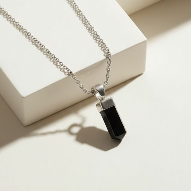 Black Tourmaline Pendant  (Prices may vary depending on the size of the pendant stone.)