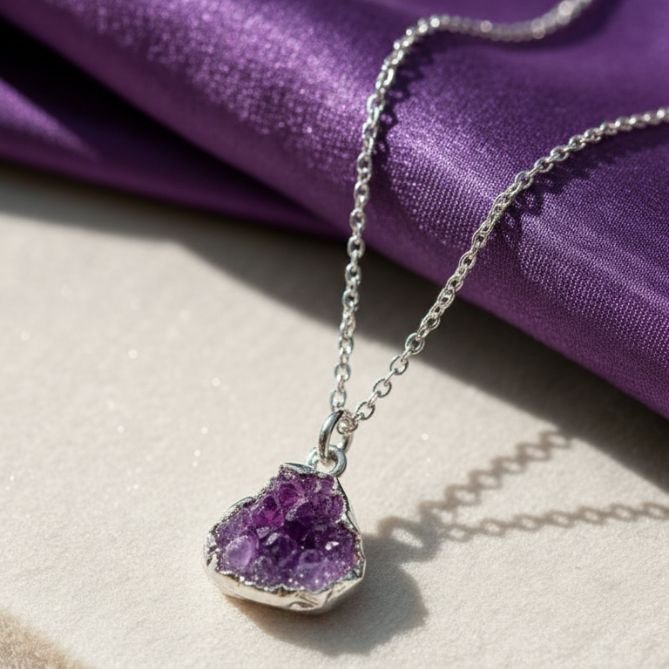 Raw Amethyst Pendant